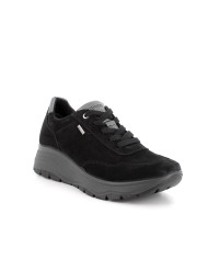 SNEAKERS CON ZEPPA IGI&CO DONNA IN PELLE NERO GORE-TEX 6657100
