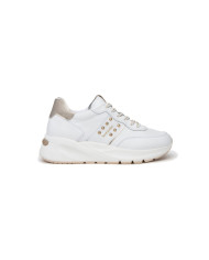 SNEAKERS NEROGIARDINI DONNA PELLE TESSUTO BIANCO E409853D/707