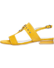 SANDALO NEROGIARDINI DONNA CAPRA SCAMOSCIATO GRANO GIALLO E012501D/612