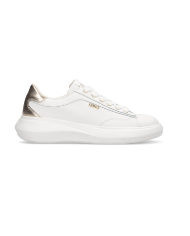 SNEAKERS LIU JO DONNA CASPER 01 - SNEAKER CALF LEATHER/METALLI WHITE/LIGHT GOLD BA6069PX026S1052