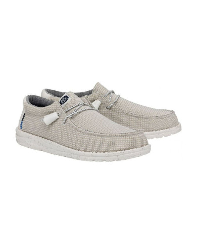 MOCASSINO HEY DUDE UOMO WALLY SPORT MESH M WHITE GRAY HD.40403/100