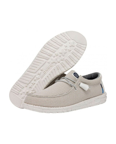 MOCASSINO HEY DUDE UOMO WALLY SPORT MESH M WHITE GRAY HD.40403/100