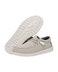 MOCASSINO HEY DUDE UOMO WALLY SPORT MESH M WHITE GRAY HD.40403/100