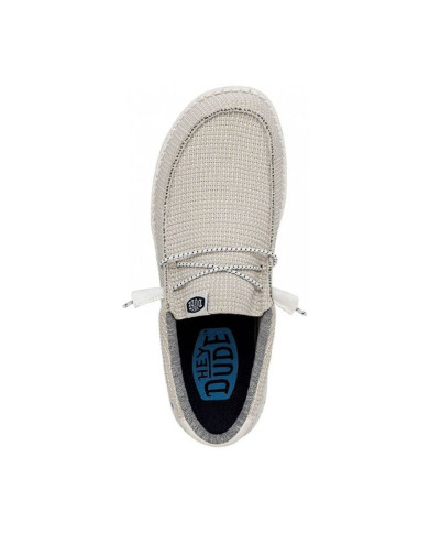 MOCASSINO HEY DUDE UOMO WALLY SPORT MESH M WHITE GRAY HD.40403/100