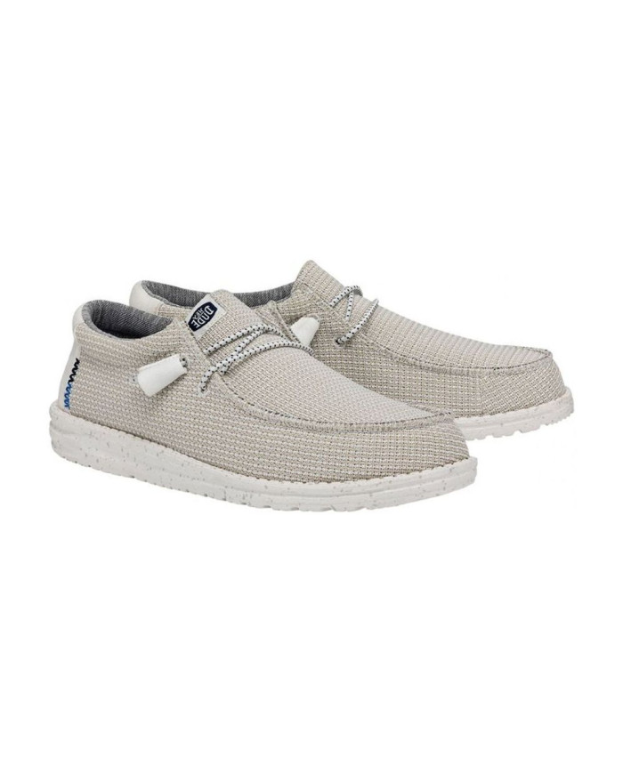 MOCASSINO HEY DUDE UOMO WALLY SPORT MESH M WHITE GRAY HD.40403/100