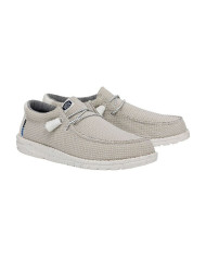 MOCASSINO HEY DUDE UOMO WALLY SPORT MESH M WHITE GRAY HD.40403/100