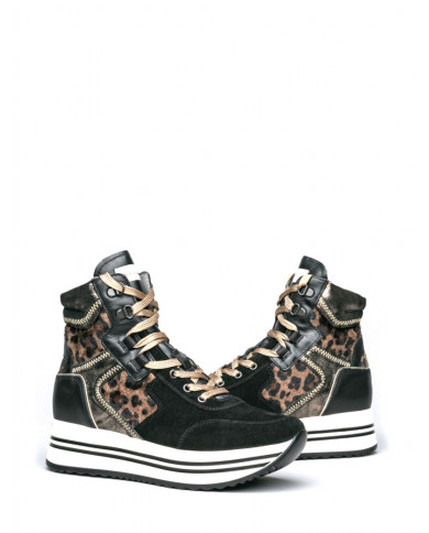 SNEAKER ALTA NERO GIARDINI DONNA NERO I013292D/100