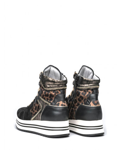 SNEAKER ALTA NERO GIARDINI DONNA NERO I013292D/100