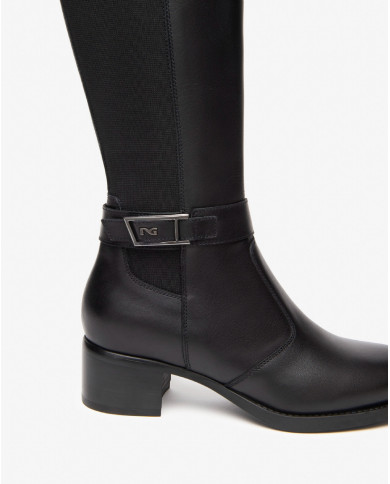 STIVALI NEROGIARDINI DONNA GUANTO NERO ELASTICO NERO TR BRESCIA TACCO 4CM I514643D/1001