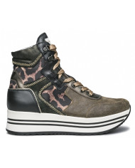 SNEAKERS ALTA NERO GIARDINI DONNA SEBRING MILITARE I013293D/510