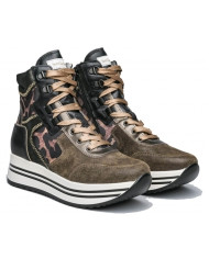 SNEAKERS ALTA NERO GIARDINI DONNA SEBRING MILITARE I013293D/510