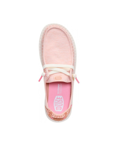 MOCASSINO HEY DUDE DONNA WENDY BREAK SURF JERSEY ROSE DUST/MULTI HD.45217 7BW 