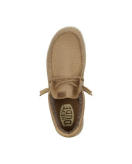 MOCASSINO HEY DUDE UOMO WALLY SPORT MESH TAN/WHITE HD.40403 25W