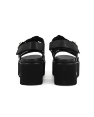 SANDALO CON ZEPPA CULT DONNA NANCY 4488 SANDAL W LEATHER BLACK CLW448800