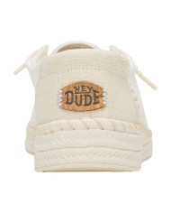 MOCASSINO HEY DUDE DONNA WENDY ESPANDRILLE WOVEN WHITE SLIP-ON HD.43681/100