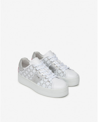 SNEAKERS NEROGIARDINI DONNA BIANCO/GRIGIO E409951D/707