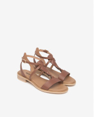 SANDALO CON TACCO NEROGIARDINI DONNA ARMENIA CUOIO TR BEVAGNA 592 BEIGE E615895D/400