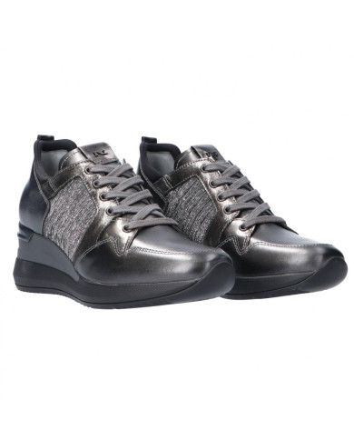 SNEAKERS NEROGIARDINI DONNA CON ZEPPA PARADISE PERL.PIOMBO T.BRILL ANTRACITE A908860D109