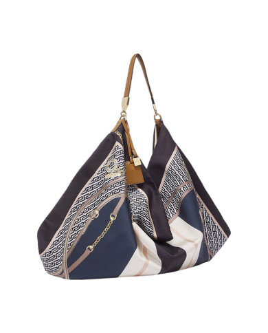 BORSA LIU JO FOULARD MEDIAHOBO BAG ST METALL IT DENIM 58X38X5CM AA6194 T2745 P9222