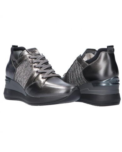 SNEAKERS NEROGIARDINI DONNA CON ZEPPA PARADISE PERL.PIOMBO T.BRILL ANTRACITE A908860D109