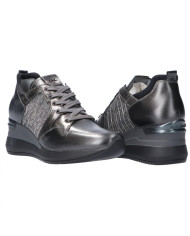 SNEAKERS NEROGIARDINI DONNA CON ZEPPA PARADISE PERL.PIOMBO T.BRILL ANTRACITE A908860D109
