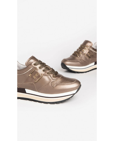 SNEAKERS NEROGIARDINI DONNA GUANTO AKOYA MAJOR MARRONE VELVET MILK I205292D/322