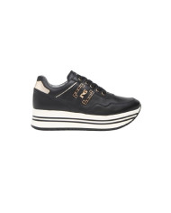 SNEAKERS NEROGIARDINI DONNA GUANTO NERO T.BRILL PLATINO  PU.BETA  PANNA I411560D/100