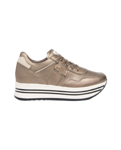 SNEAKERS NEROGIARDINI DONNA IN PELLE BROWN SAUVAGE IVORY I308380D/322
