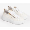 SNEAKERS NEROGIARDINI DONNA PELLE BIANCO PLATFORM 5CM E306541D/707
