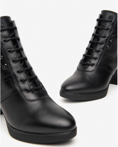 TRONCHETTI NEROGIARDINI DONNA GUANTO NERO PU.LESINA TACCO 7 CM I411201D/100