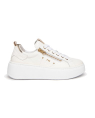 SNEAKERS NEROGIARDINI DONNA PELLE BIANCO PLATFORM 5CM E306541D/707