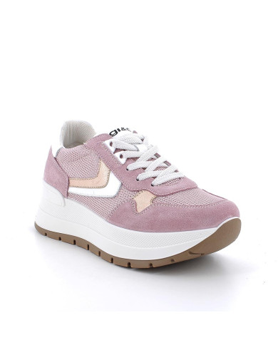 SNEAKERS IGI&CO DONNA SCAMOSCIATO/TESSUTO GLITTER ROSA CHIFFON 5663533