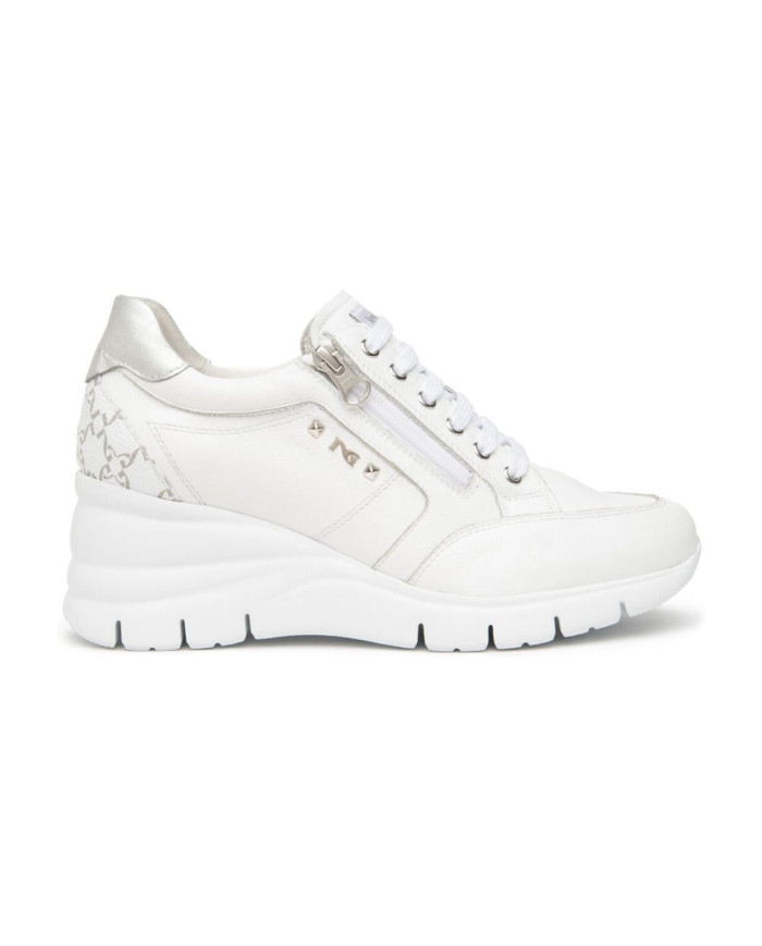 SNEAKERS NEROGIARDINI DONNA CILE BIANCO T.GIOVE BIANCO/GRIGI ETOILE ARGENTO EVA AGOSTA E615221D/707