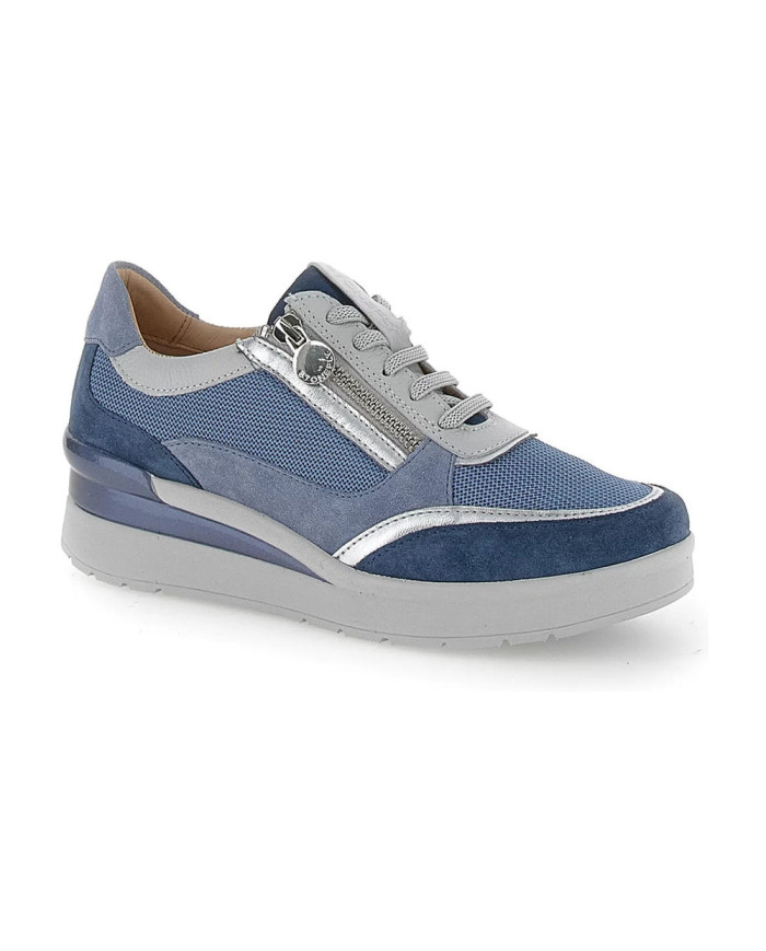 SNEAKERS STONEFLY DONNA CREAM 52 VELOUR/TEX BIJOU BLUE/BLUE HEAVEN 220740 CBQ