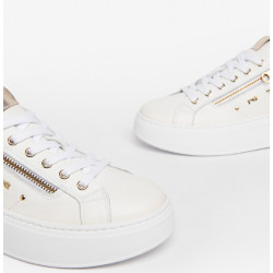 SNEAKERS NEROGIARDINI DONNA PELLE BIANCO PLATFORM 5CM E306541D/707