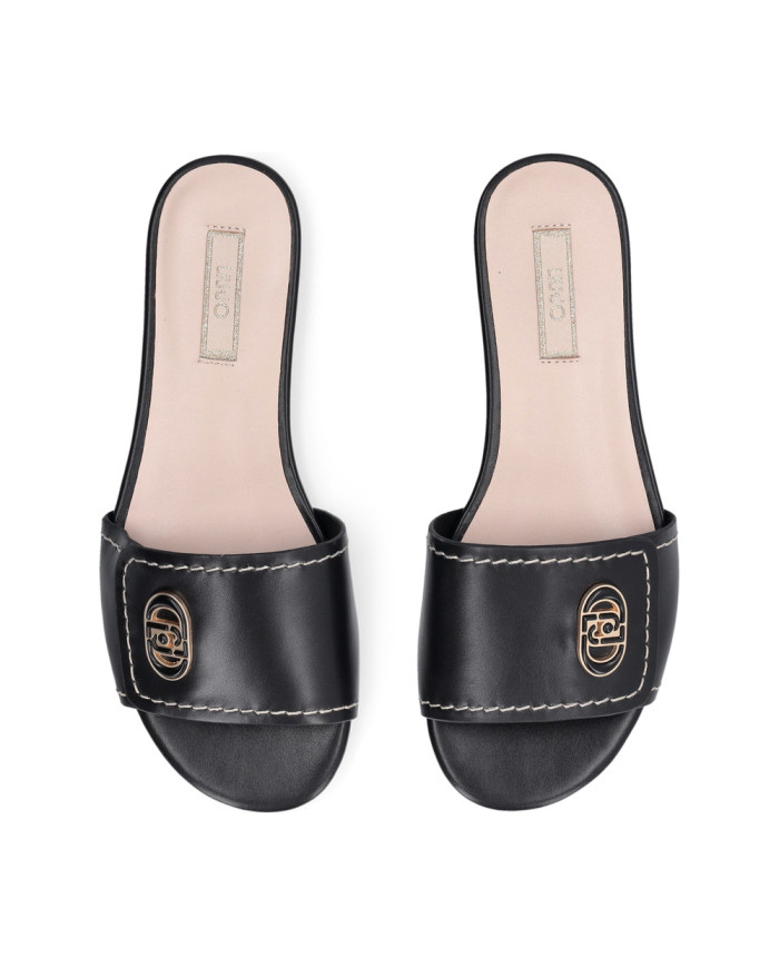 CIABATTE LIU JO DONNA SANDY 03 - SLIPPER CALF BLACK SA6127P010222222