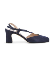 DECOLLETE' MELLUSO DONNA BLU DRILL ABYSS IN CAMOSCIO X517Q ABYSS
