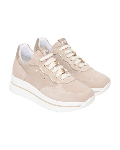 SNEAKERS NEROGIARDINI DONNA VELOUR COL.FEMMEETOILE COL.SATURNT.BRILL COL.PLATINO E615200D/677
