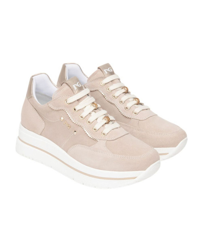 SNEAKERS NEROGIARDINI DONNA VELOUR COL.FEMMEETOILE COL.SATURNT.BRILL COL.PLATINO E615200D/677