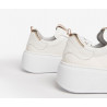 SNEAKERS NEROGIARDINI DONNA PELLE BIANCO PLATFORM 5CM E306541D/707