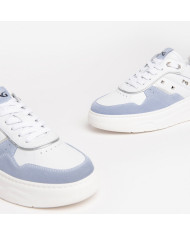 SNEAKERS NEROGIARDINI DONNA VELOUR FIORDALISO SKIPPER BIANCO OXIGEN ARGENTO E306563D/623