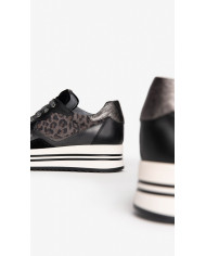 SNEAKERS NEROGIARDINI DONNA VELOUR NERO ROCK SAND I205278D/100