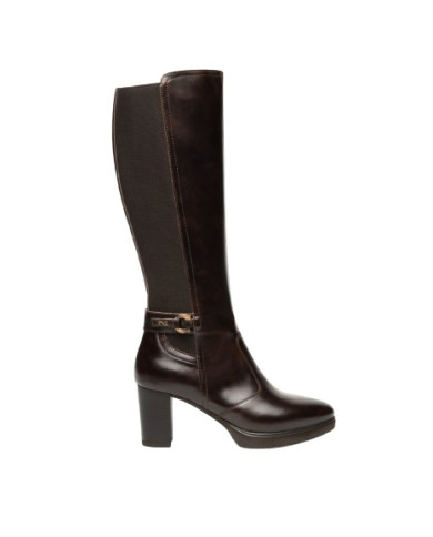 STIVALI NEROGIARDINI DONNA MANOLETE T.DI MORO ELASTICO T.MORO  PU.LESINA TACCO 7CM I514601D/300