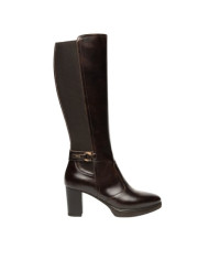 STIVALI NEROGIARDINI DONNA MANOLETE T.DI MORO ELASTICO T.MORO  PU.LESINA TACCO 7CM I514601D/300