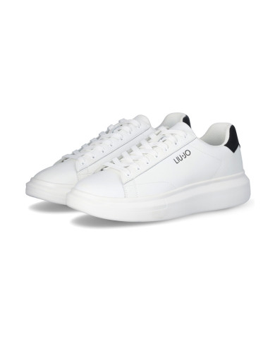 SNEAKERS LIU JO UOMO BIG 01 - SNEAKER LEATHER WHITE/BLACK