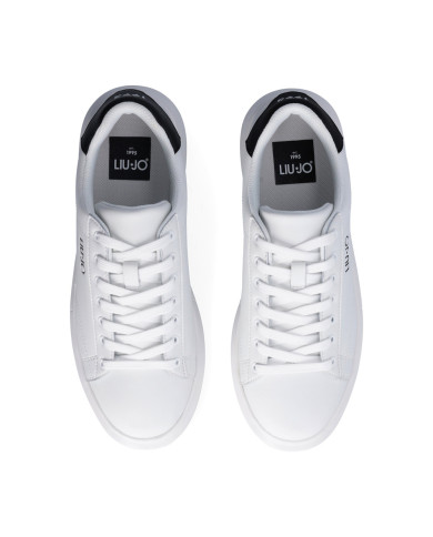 SNEAKERS LIU JO UOMO BIG 01 - SNEAKER LEATHER WHITE/BLACK