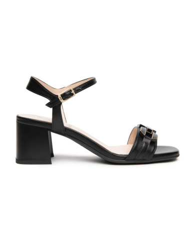 SANDALO CON TACCO NEROGIARDINI DONNA NAPPA PANDORA NERO TPU FEN NERO TACCO 5CM E615722D/100