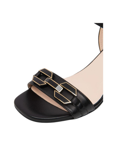 SANDALO CON TACCO NEROGIARDINI DONNA NAPPA PANDORA NERO TPU FEN NERO TACCO 5CM E615722D/100