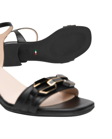 SANDALO CON TACCO NEROGIARDINI DONNA NAPPA PANDORA NERO TPU FEN NERO TACCO 5CM E615722D/100
