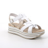 SANDALO CON ZEPPA IGI&CO DONNA PELLE NAPPA BIANCO/PLATINO 5678911